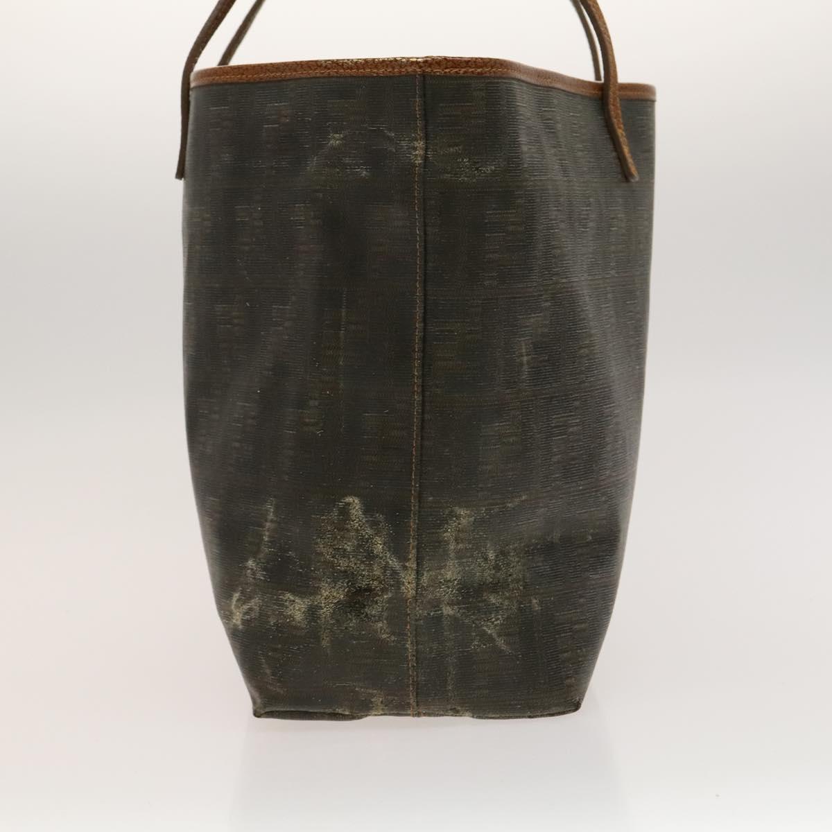 FENDI Zucca Canvas Tote Bag Coated Canvas Brown Khaki 117322