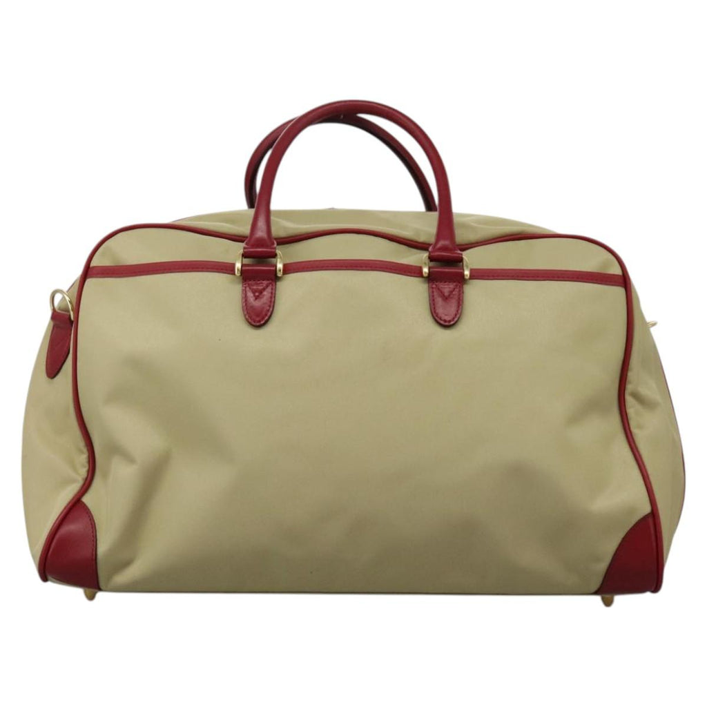 BURBERRY Boston Bag Nylon 2way Beige Gold 117324