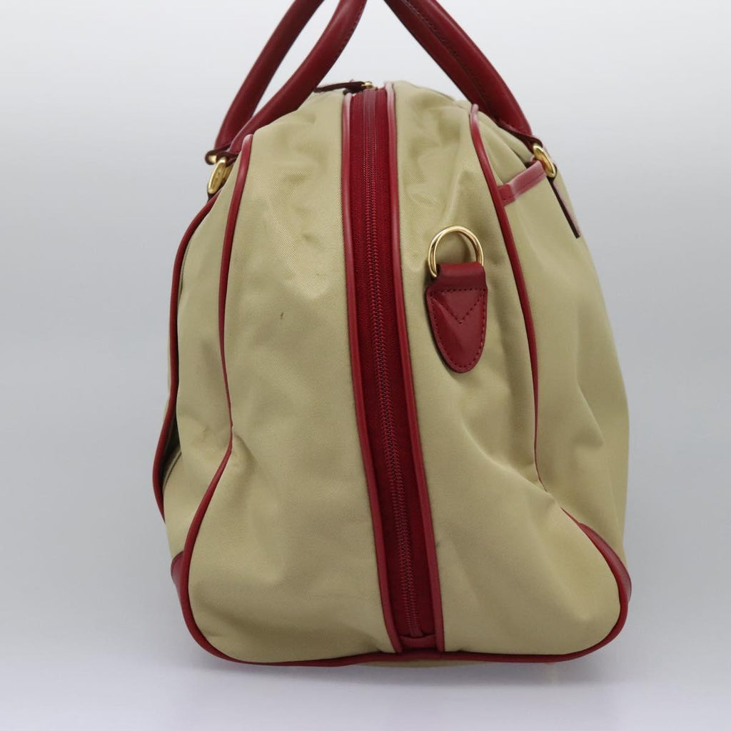BURBERRY Boston Bag Nylon 2way Beige Gold 117324