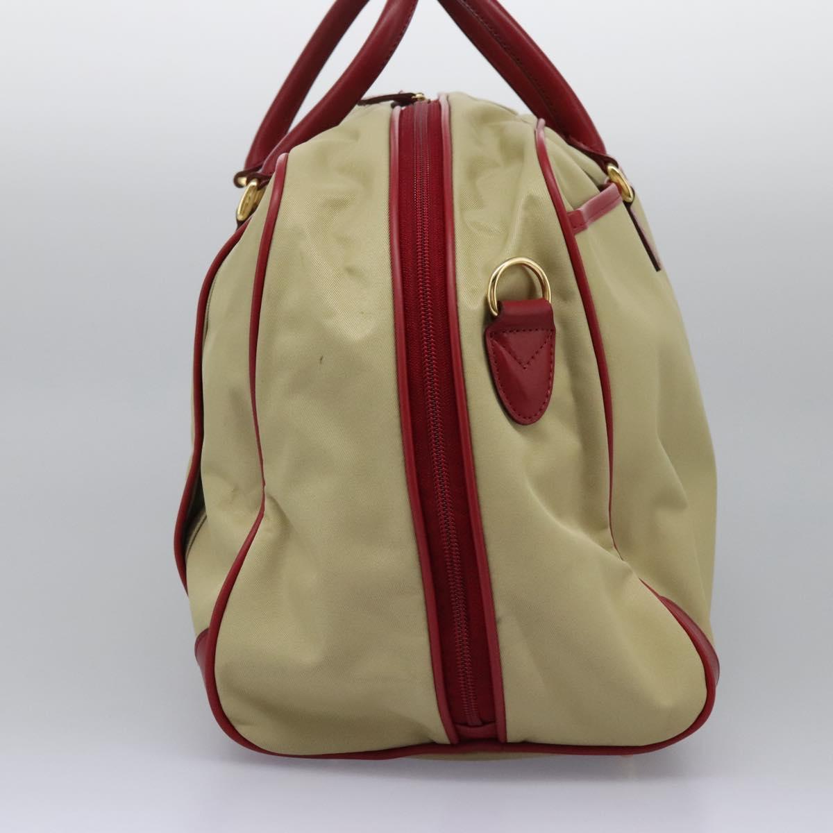 BURBERRY Boston Bag Nylon 2way Beige Gold 117324