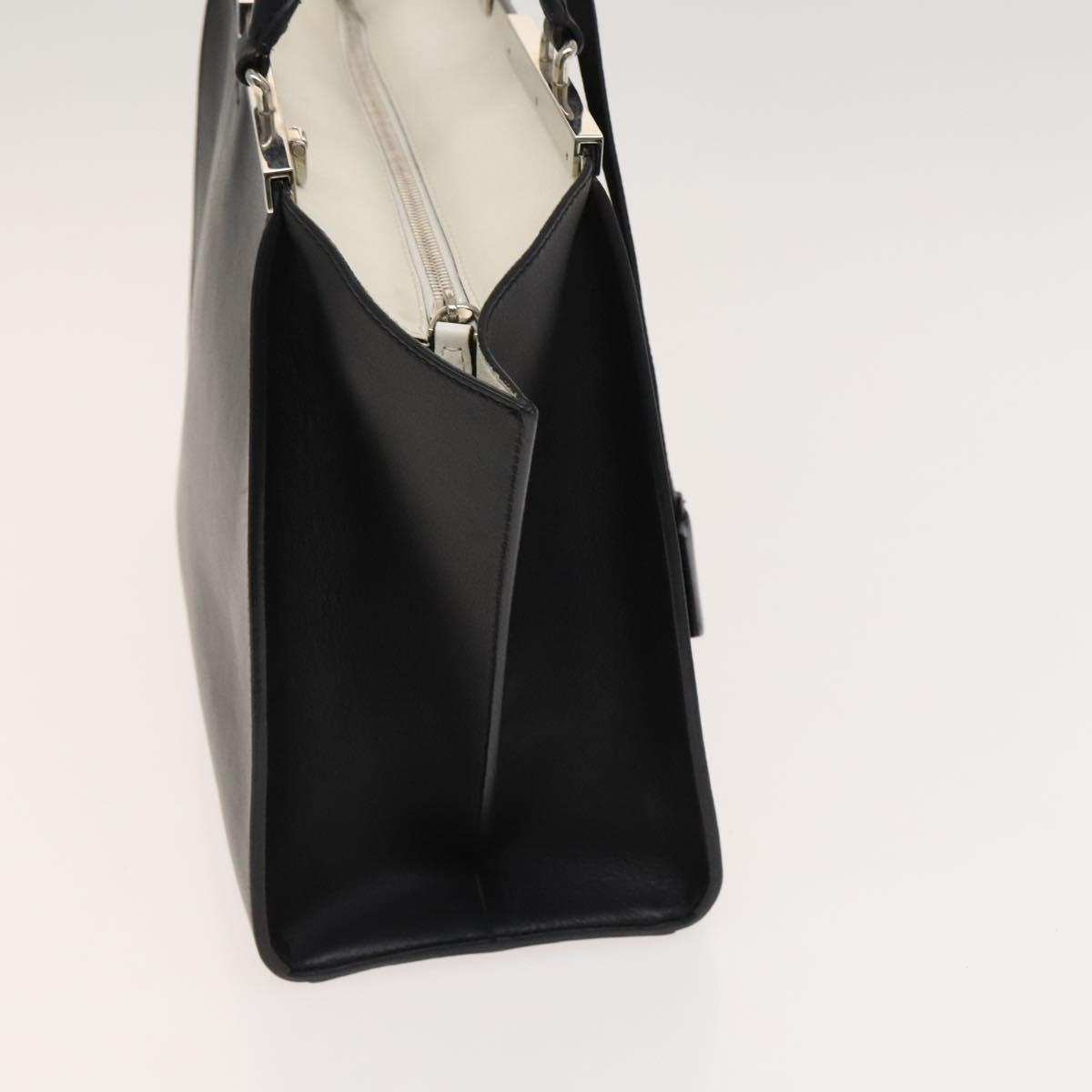 FENDI Trois Jules Tote Bag Leather 2way Black 117388