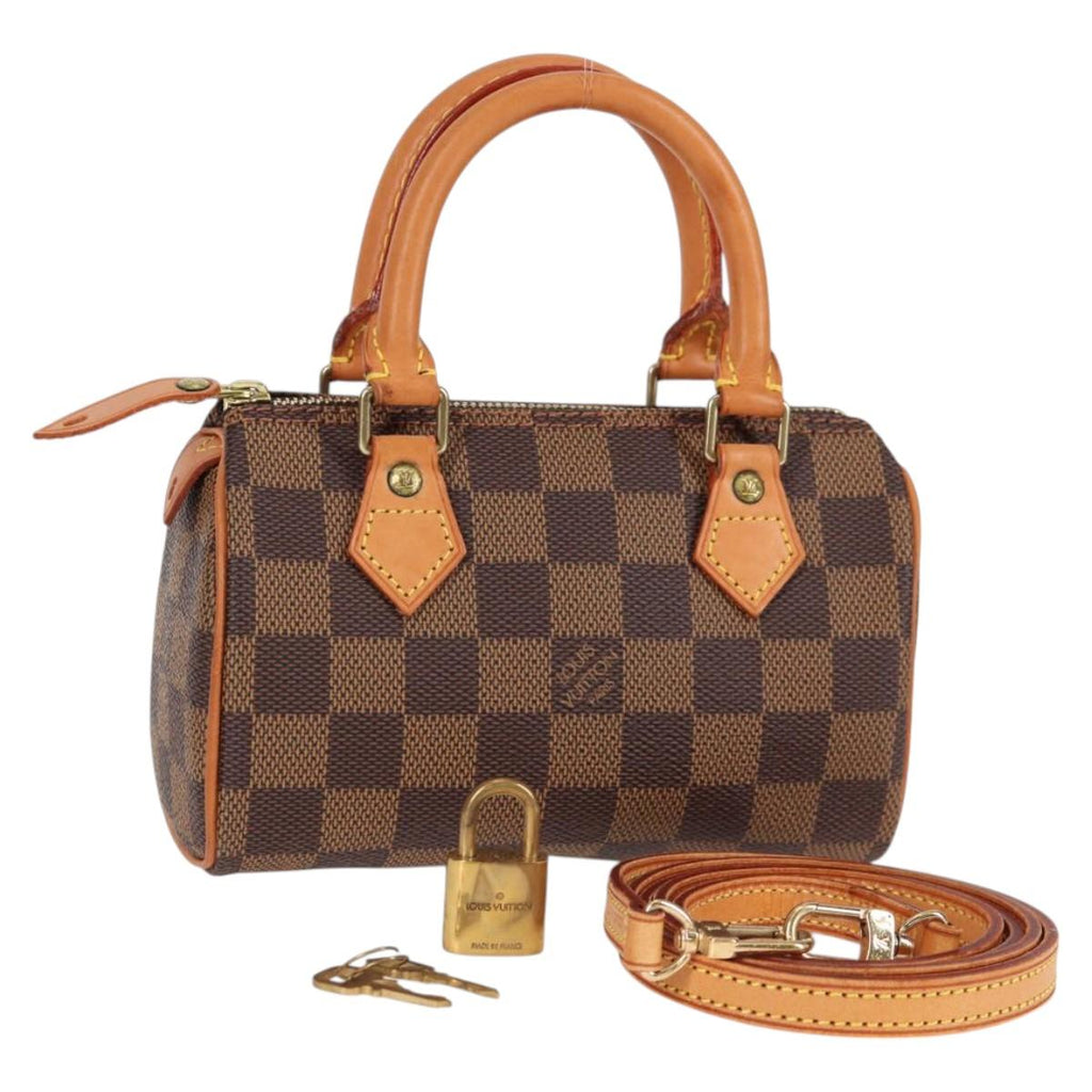 LOUIS VUITTON Damier Ebene Mini Speedy Hand Bag SPO N41536 LV 117814SM