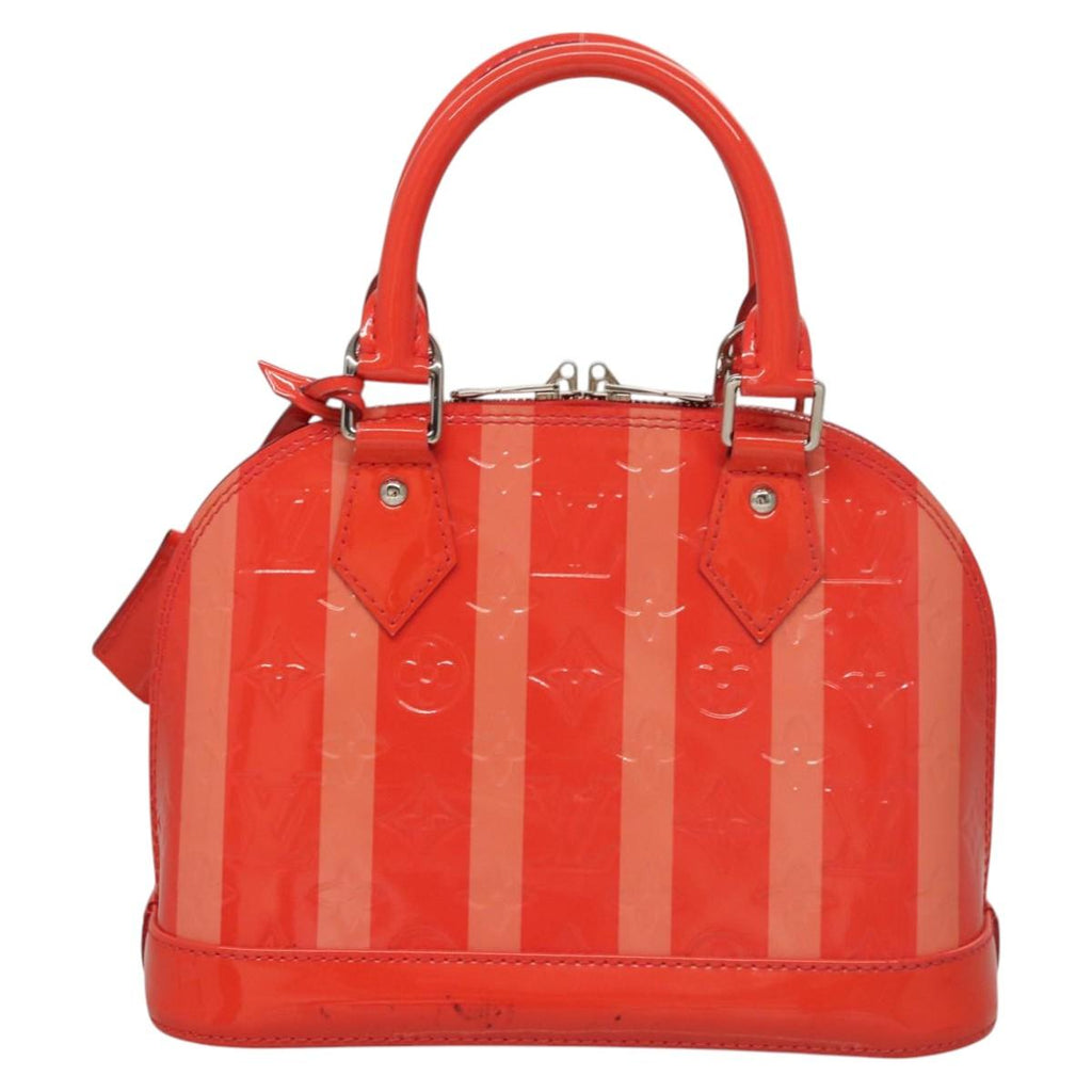 LOUIS VUITTON Vernis Rayure Alma BB Hand Bag 2way Rose rich LV 117988
