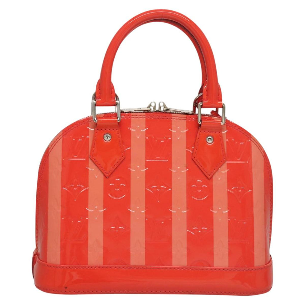 LOUIS VUITTON Vernis Rayure Alma BB Hand Bag 2way Rose rich LV 117988