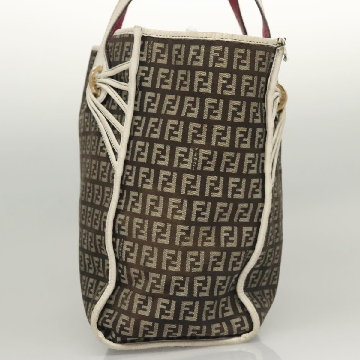 FENDI Zucchino Canvas Tote Bag Black Gold 118016