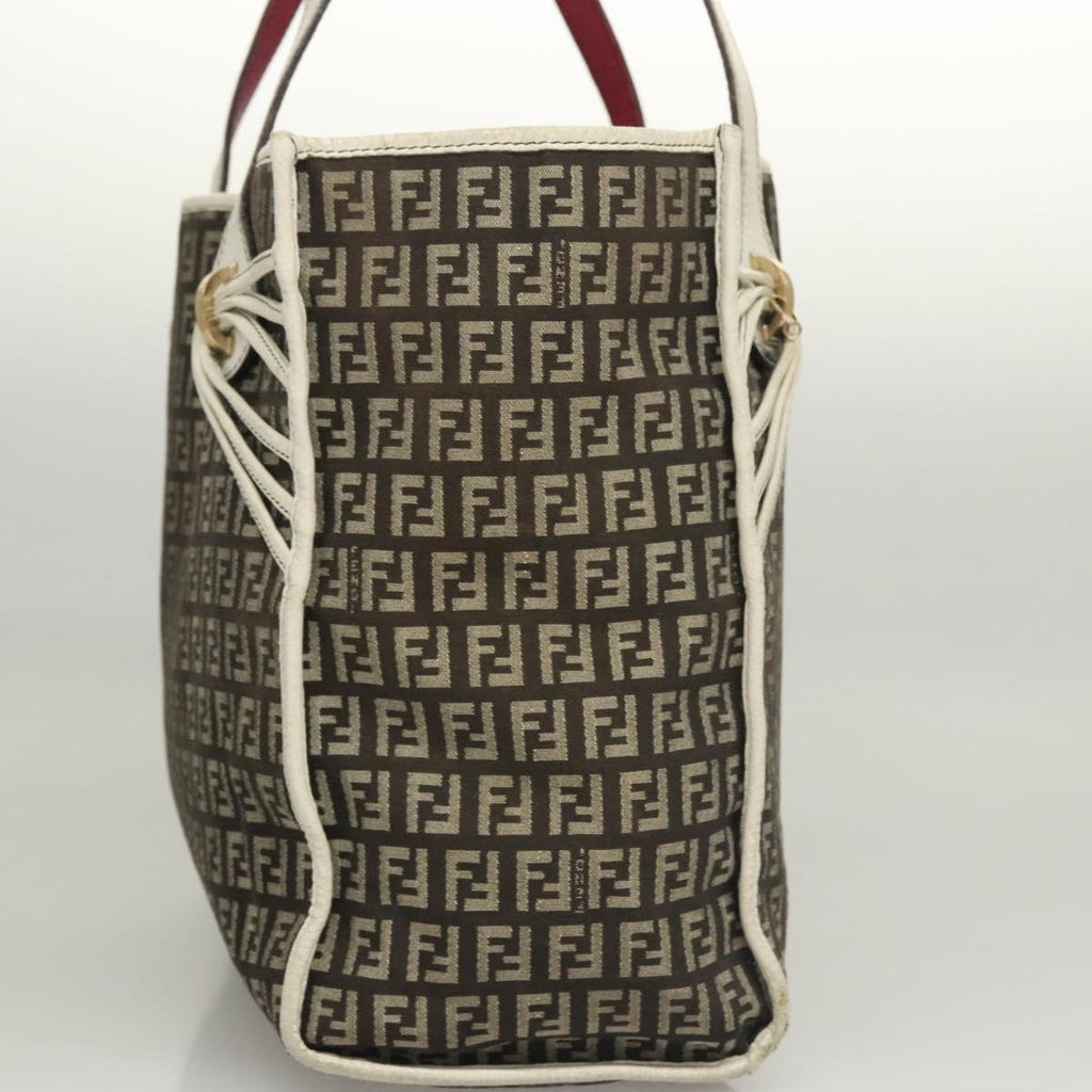 FENDI Zucchino Canvas Tote Bag Black Gold 118016