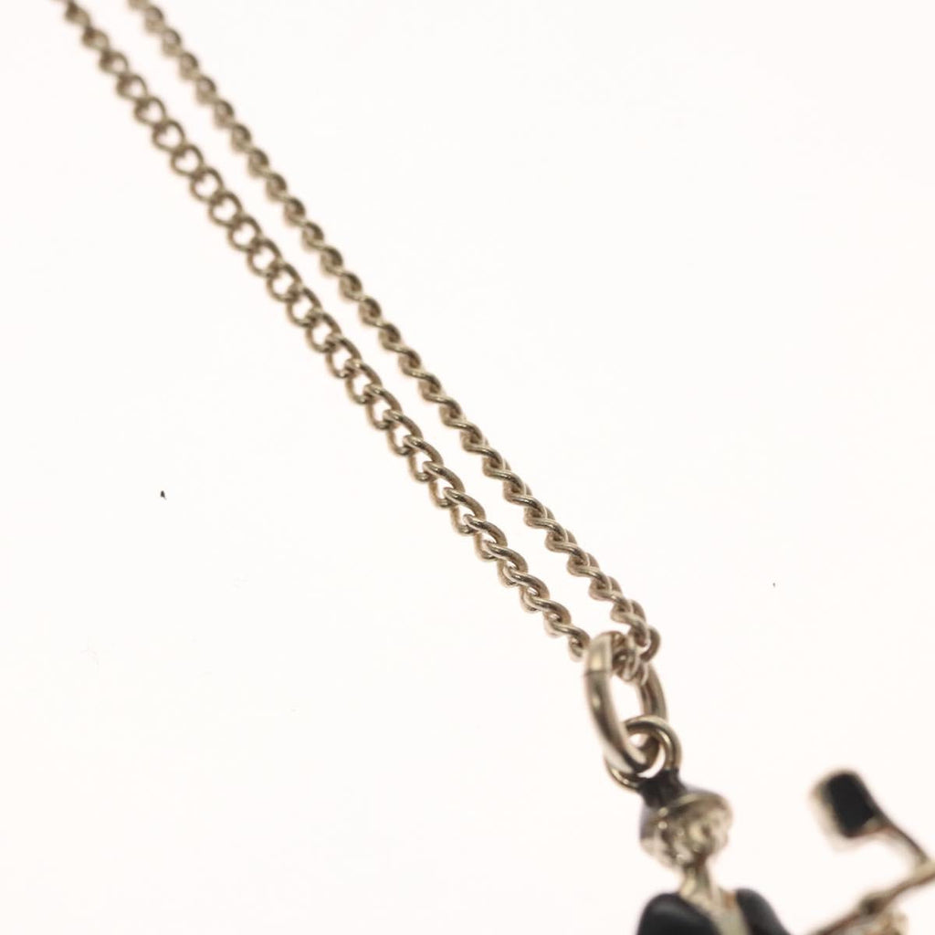 CHANEL Bike Necklace metal Silver CC 118435