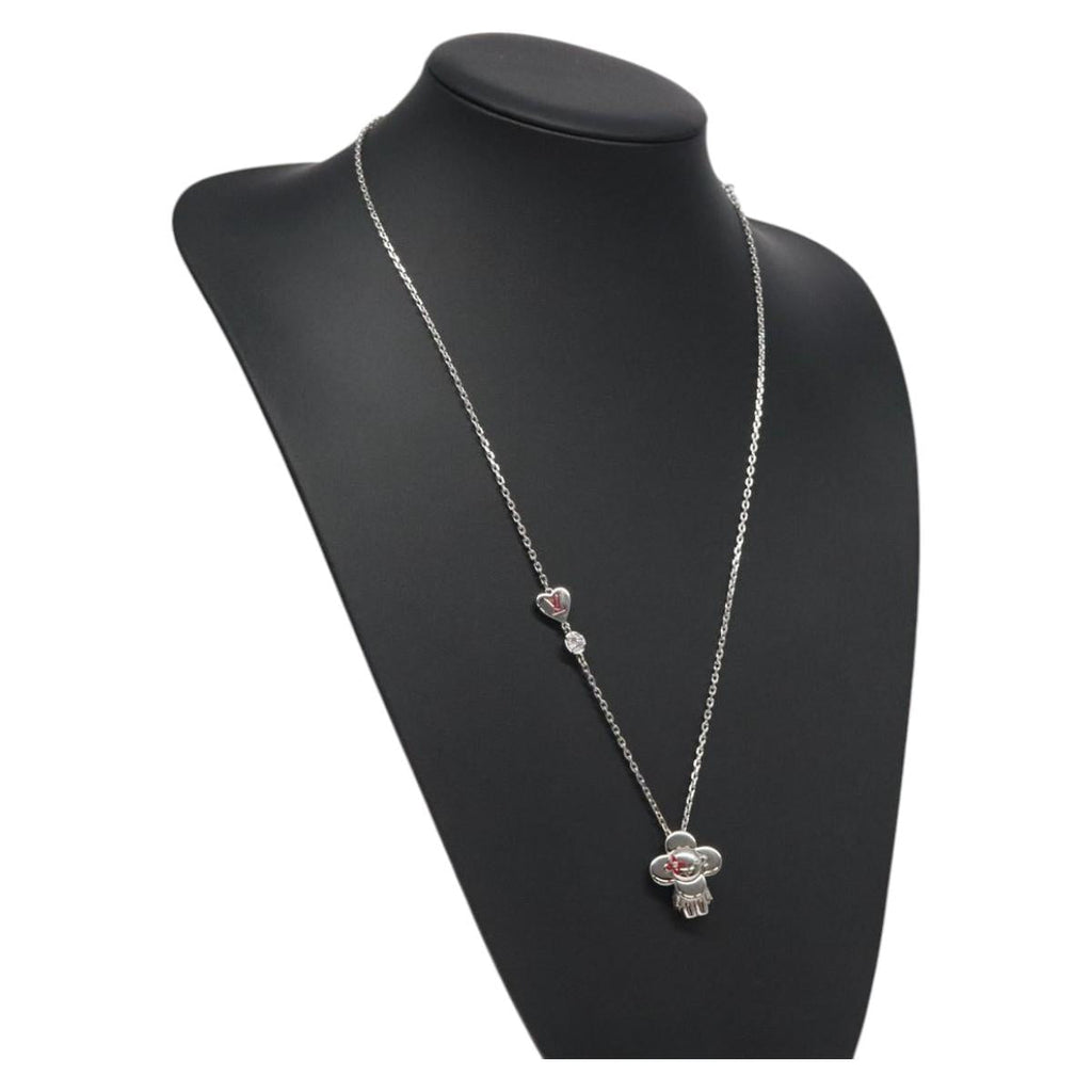 LOUIS VUITTON Pendant Vivienne Necklace metal Silver M00831 LV 118463