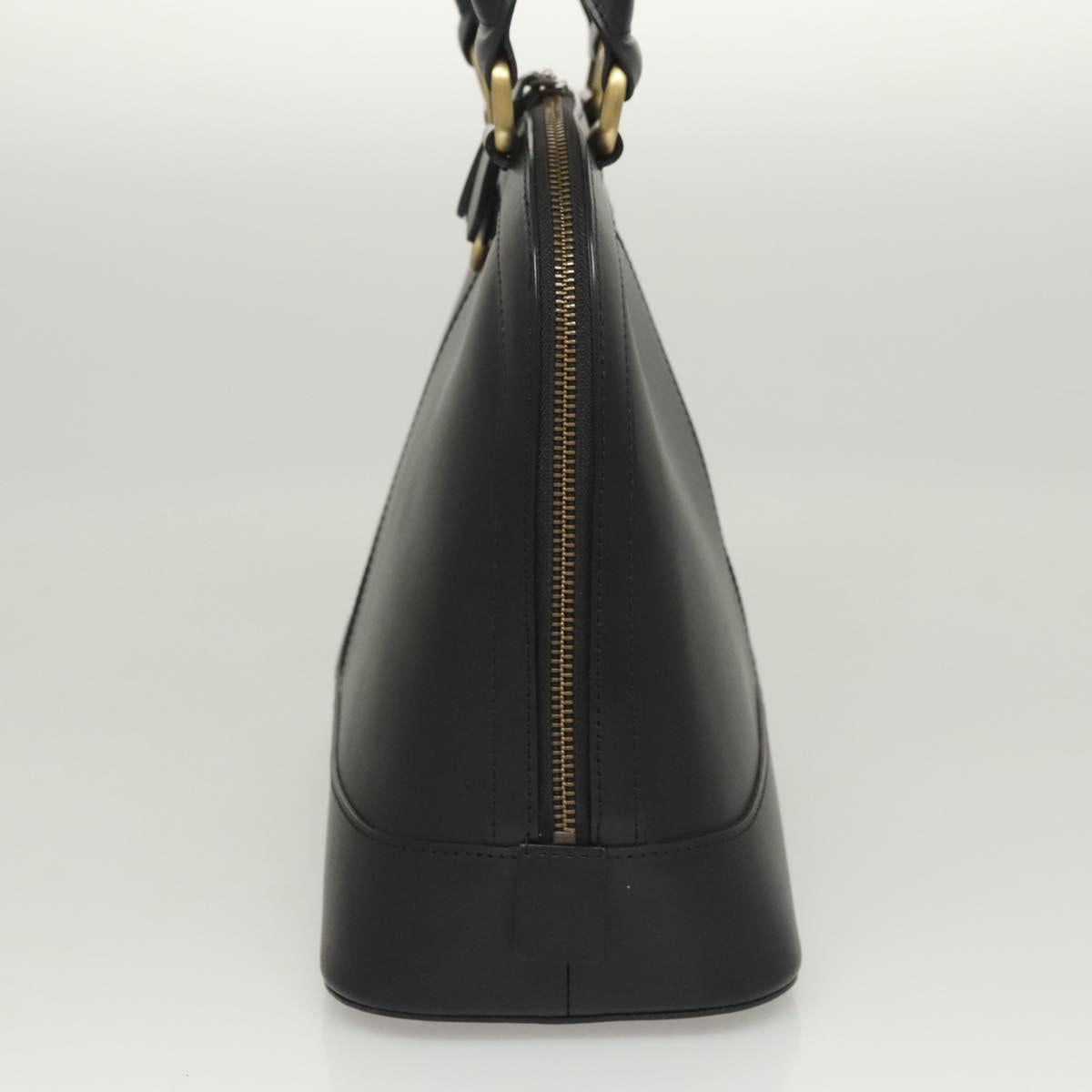 BURBERRY Hand Bag Leather Gold Black 118748