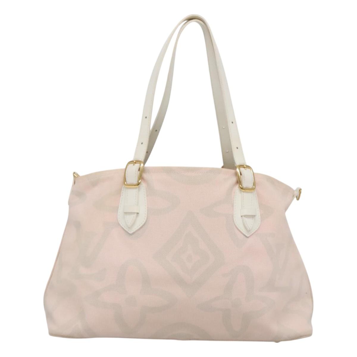 LOUIS VUITTON Cruise Line Tai Sienne PM Bag Canvas Pink M95672 LV 118759