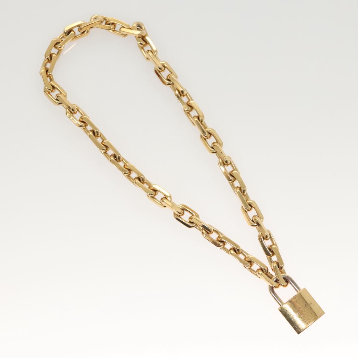 LOUIS VUITTON Necklace LV Edge Chain Cadena GP Necklace Gold MP2993 118806
