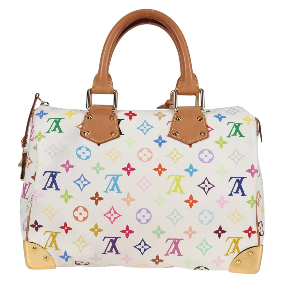 LOUIS VUITTON Monogram Multicolor Speedy 30 Hand Bag White M92643 118954V
