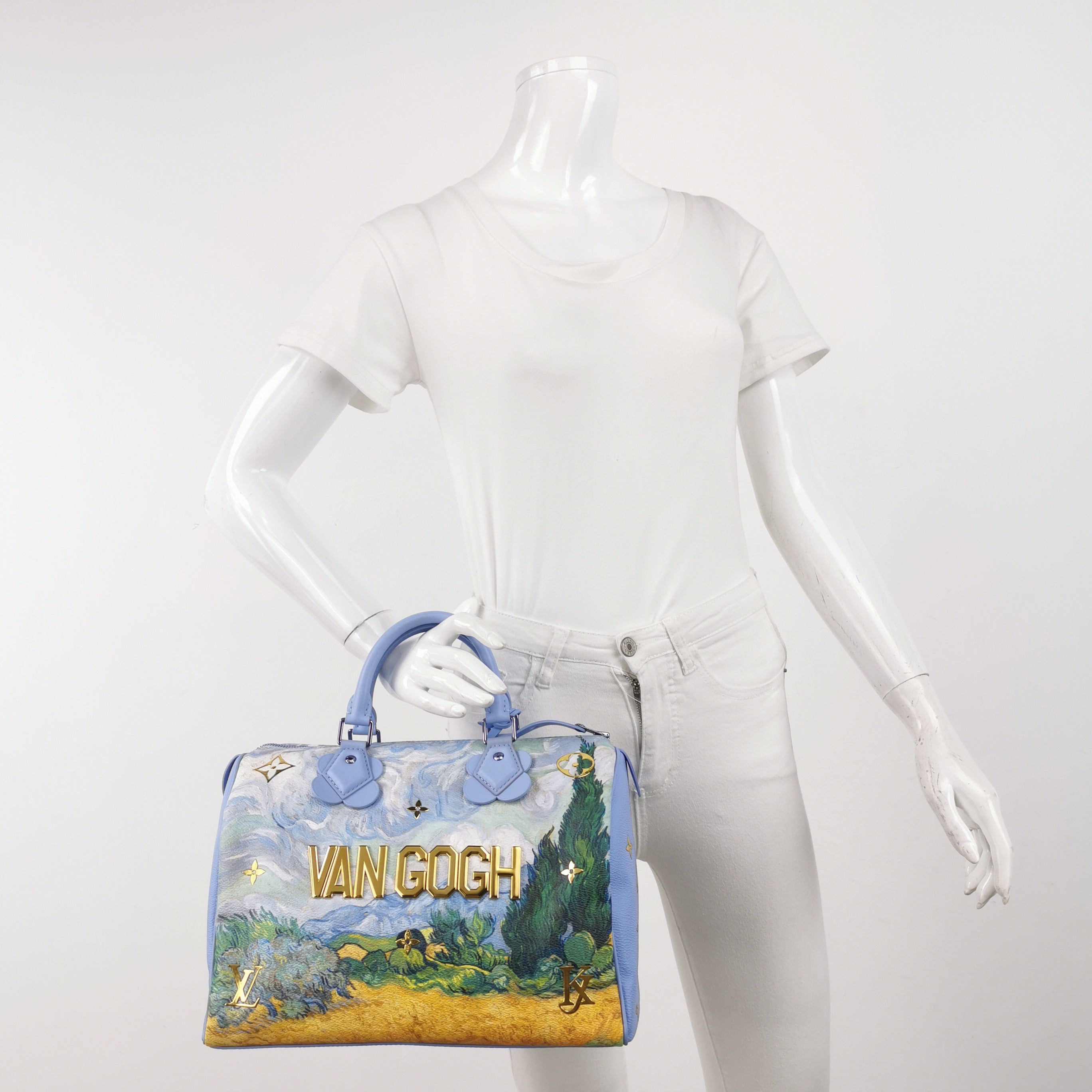 Louis Vuitton x Jeff Koons Speedy 30 Van Gogh Top Handle Bag