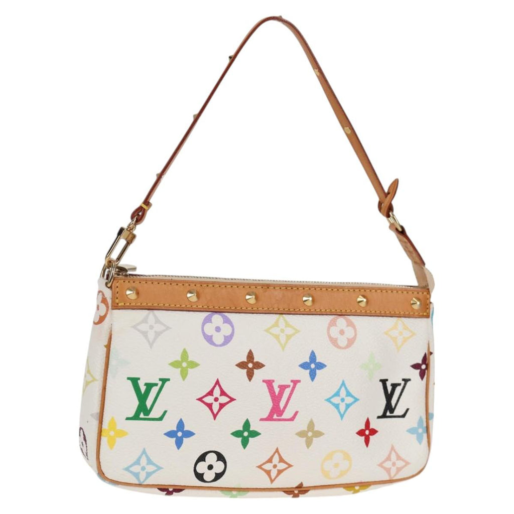 LOUIS VUITTON Multicolor Pochette Accessoires Pouch White M92649 119220SV