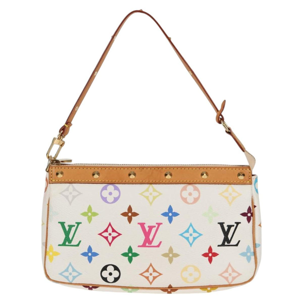 LOUIS VUITTON Multicolor Pochette Accessoires Pouch White M92649 119220SV