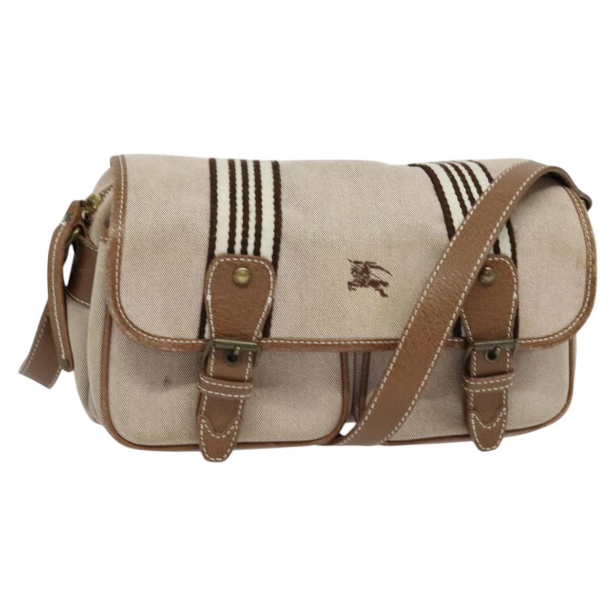 BURBERRY Blue Label Shoulder Bag Canvas Pink 119316