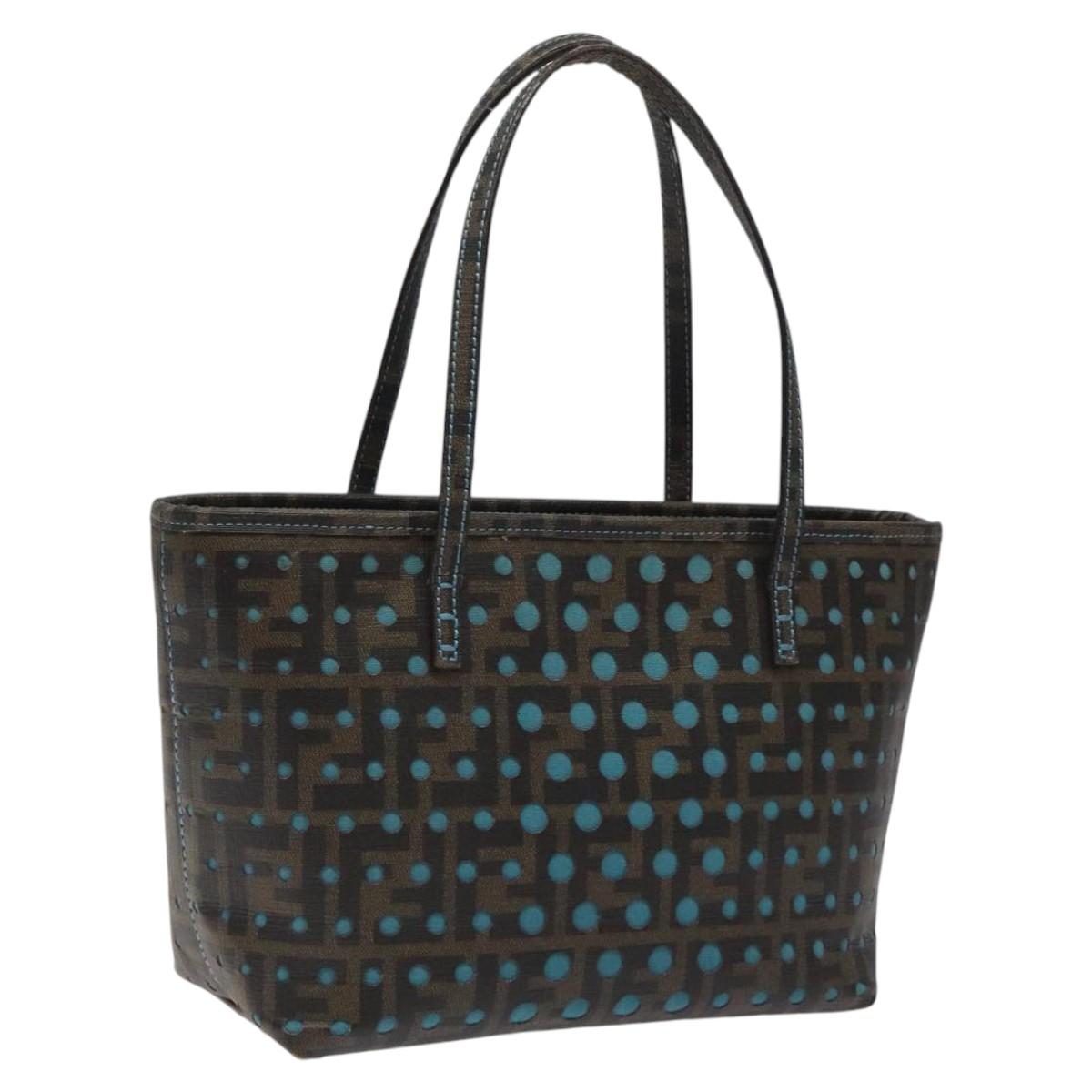 FENDI Zucca Canvas Mini Tote Bag Brown Black 119455