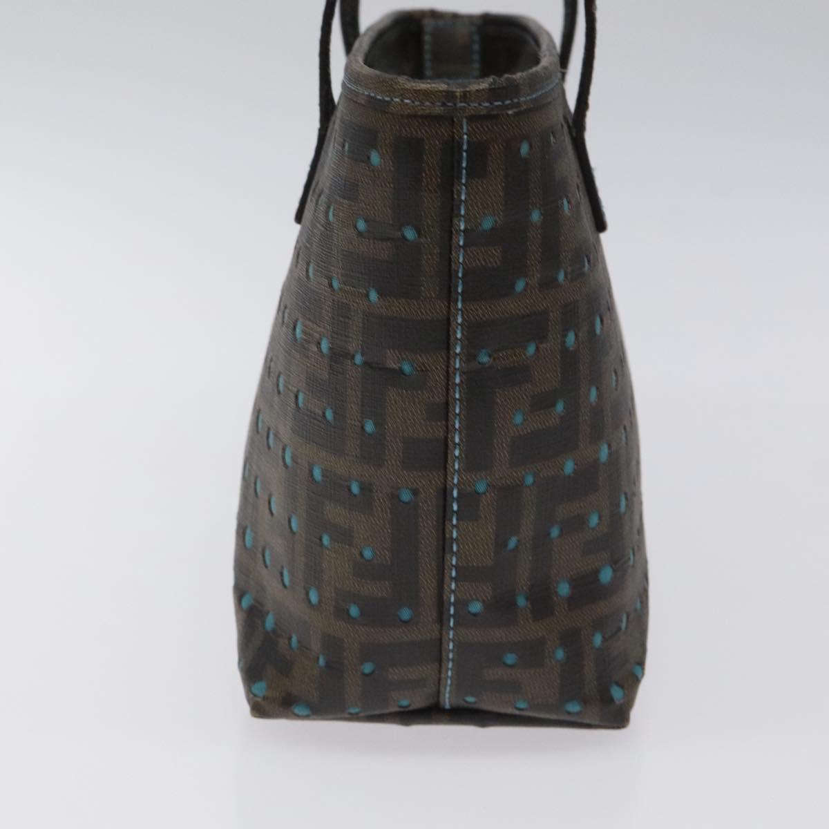 FENDI Zucca Canvas Mini Tote Bag Brown Black 119455