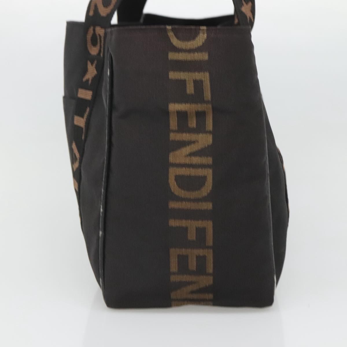 FENDI Zucca Canvas Tote Bag Black Silver 119700