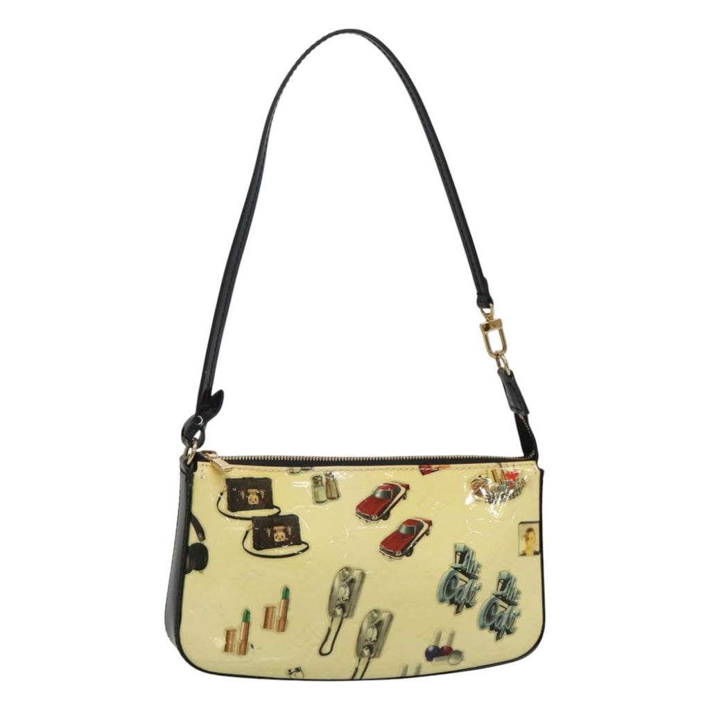 LOUIS VUITTON Vernis sticker Pochette Accessoires Pouch White M90928 120036