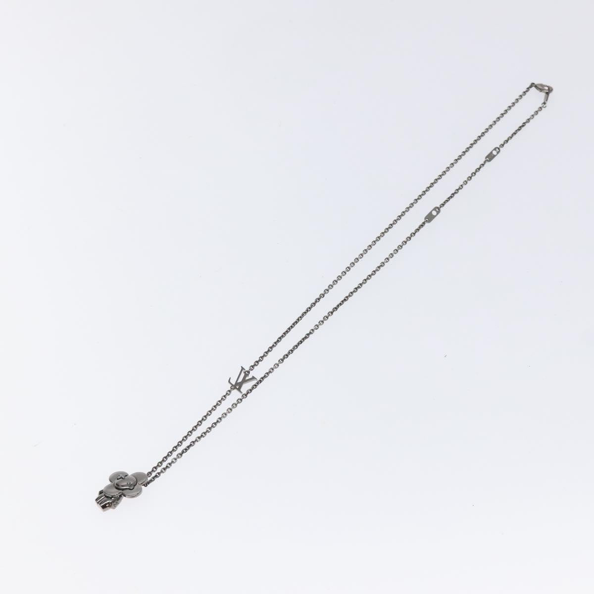 LOUIS VUITTON Pendant Vivienne Necklace metal Silver Tone M00831 LV 120237