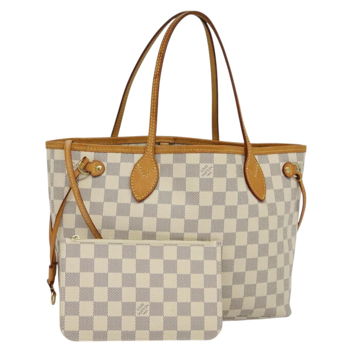LOUIS VUITTON Damier Azur Neverfull PM Tote Bag N41362 LV 120593