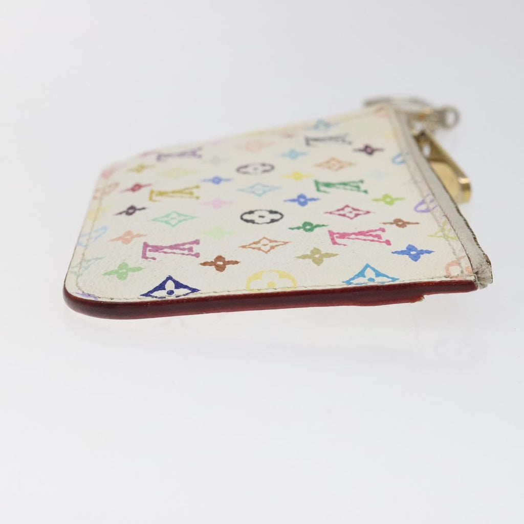 LOUIS VUITTON Monogram Multicolor Pochette Cles NM White M93734 LV 120597