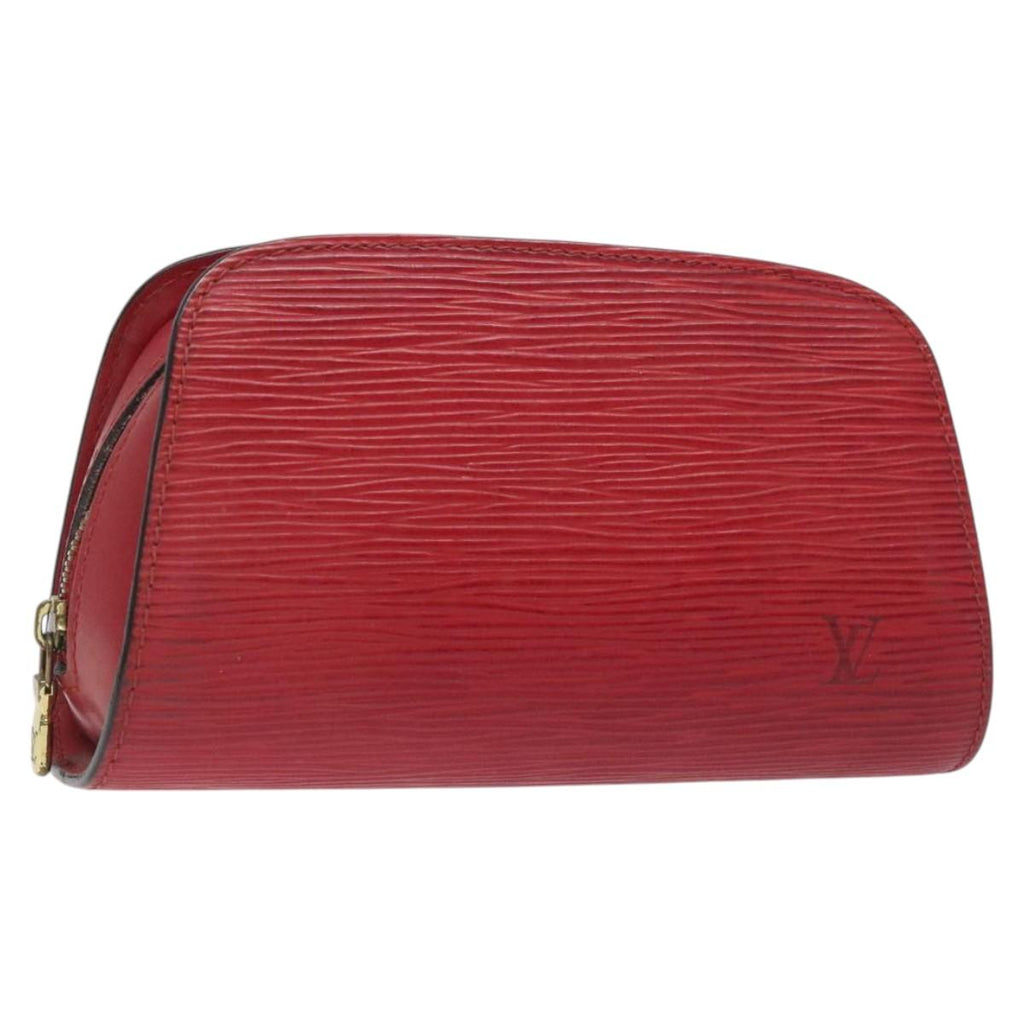 LOUIS VUITTON Epi Dauphine PM Pouch Castilian Red M48447 LV 120734