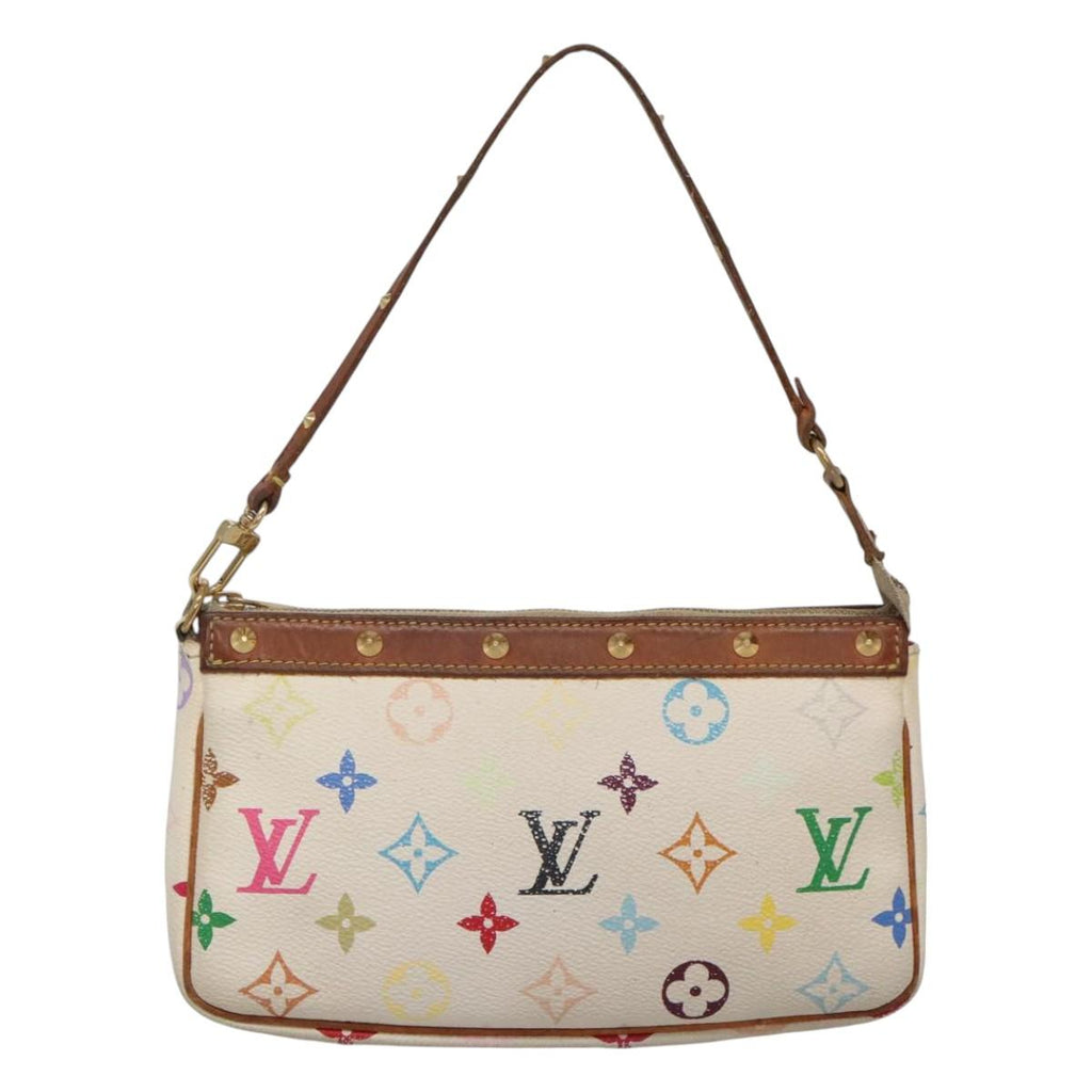 LOUIS VUITTON Multicolor Pochette Accessoires Pouch White M92649 120819