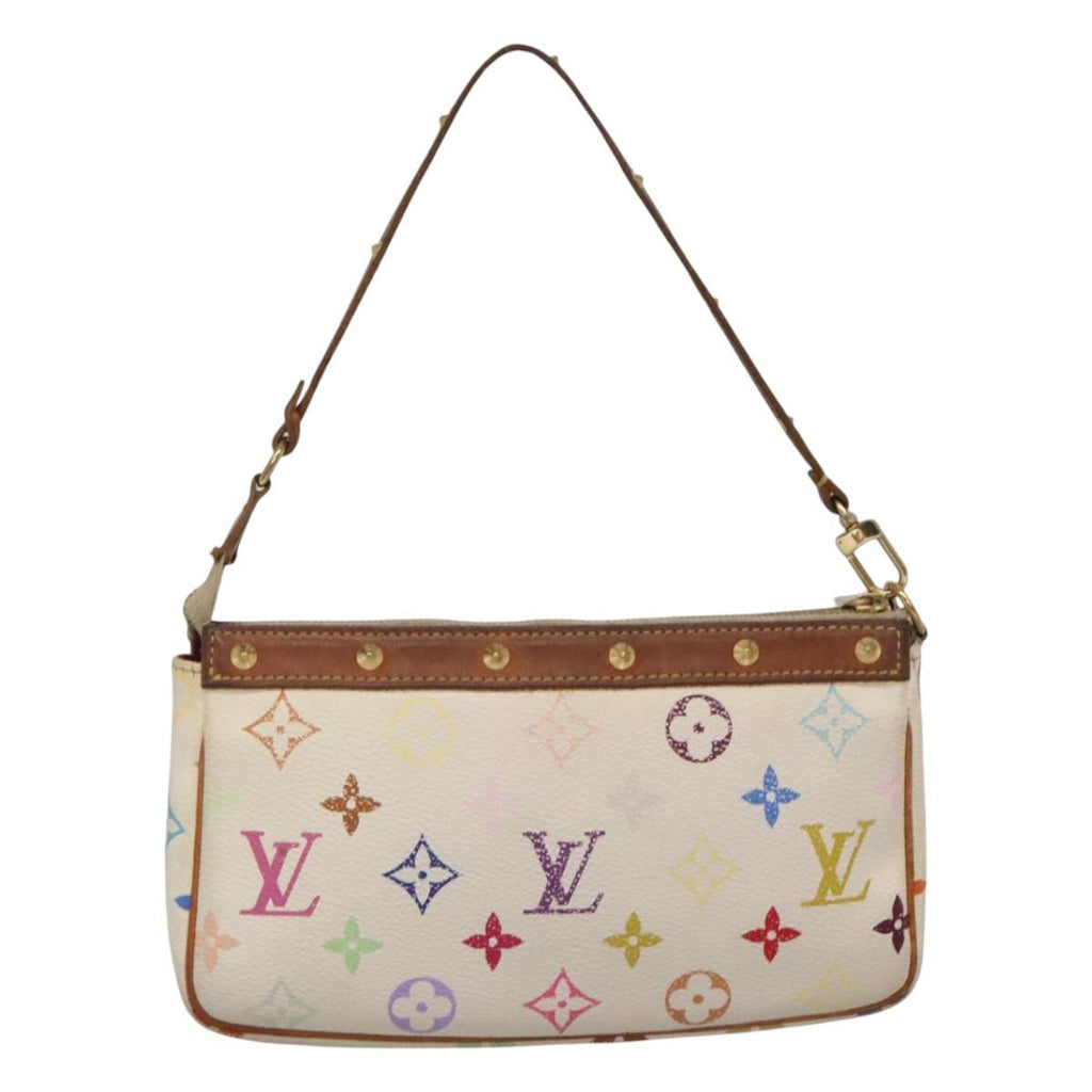 LOUIS VUITTON Multicolor Pochette Accessoires Pouch White M92649 120819