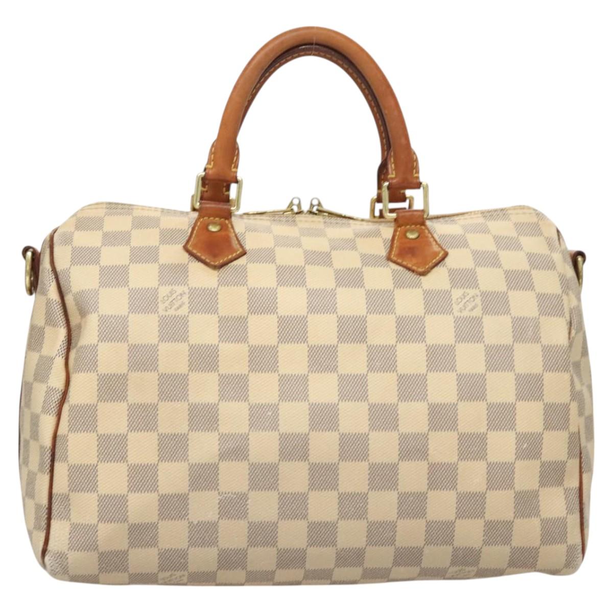 LOUIS VUITTON Damier Azur Speedy Bandouliere 30 Hand Bag 2way N41052 121020