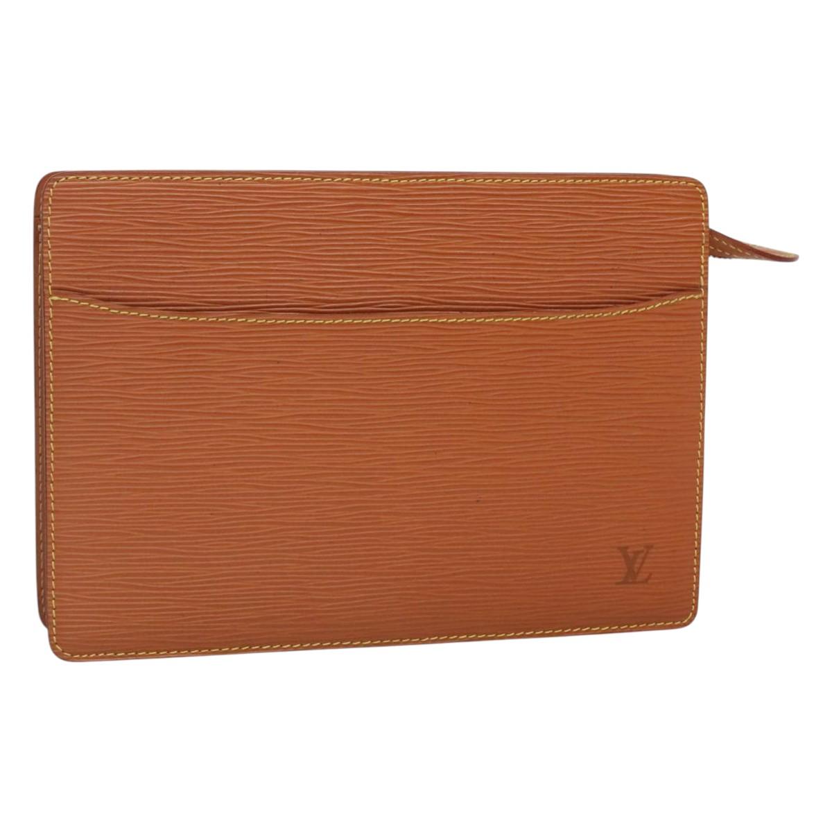 LOUIS VUITTON Epi Pochette Homme Clutch Bag Zipangu Gold M52528 LV 121092