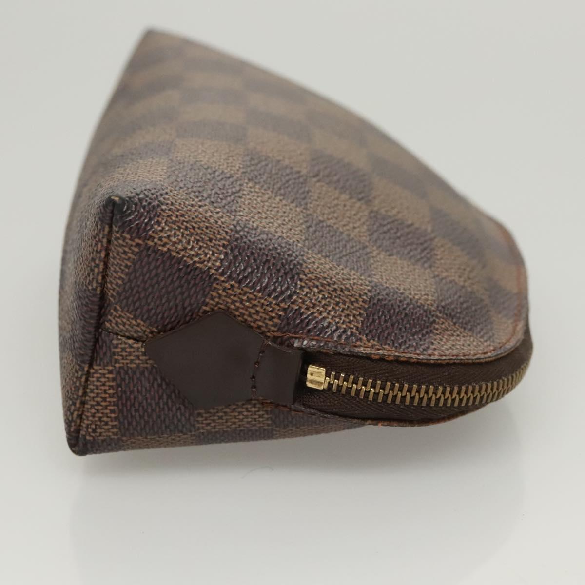 LOUIS VUITTON Damier Ebene Pochette Cosmetic PM Pouch N47516 LV 121098