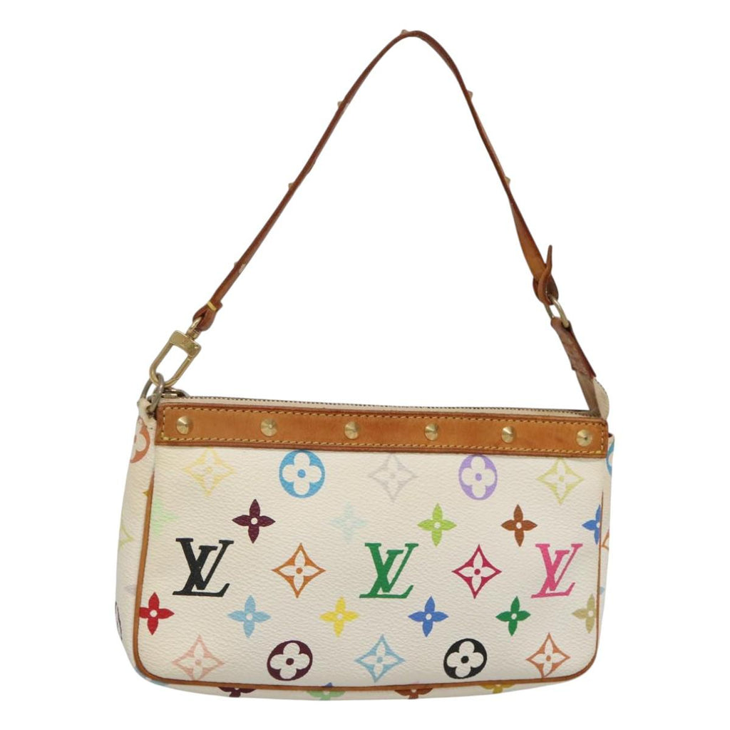 LOUIS VUITTON Multicolor Pochette Accessoires Pouch White M92649 121405