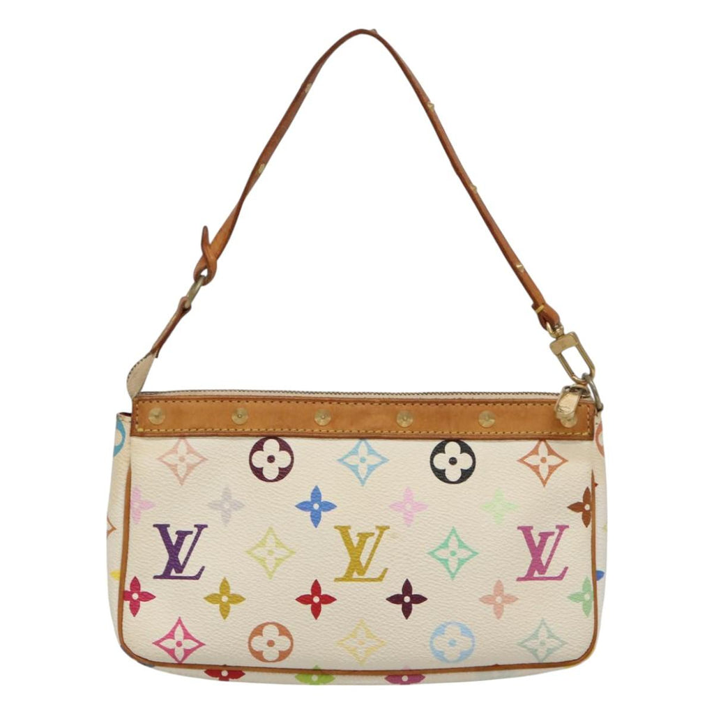 LOUIS VUITTON Multicolor Pochette Accessoires Pouch White M92649 121405