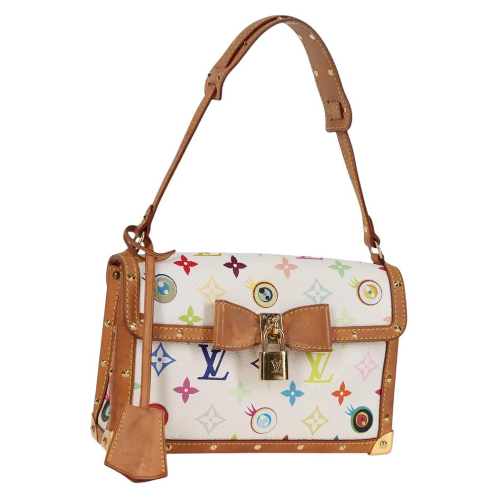 LOUIS VUITTON Monogram Pochette Eye Miss You Hand Bag White M92055 121439AM