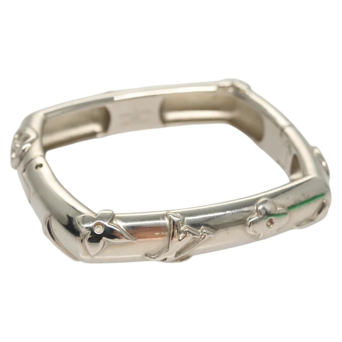 LOUIS VUITTON Bangle Bracelet Family metal Silver tone M63137 LV 121493