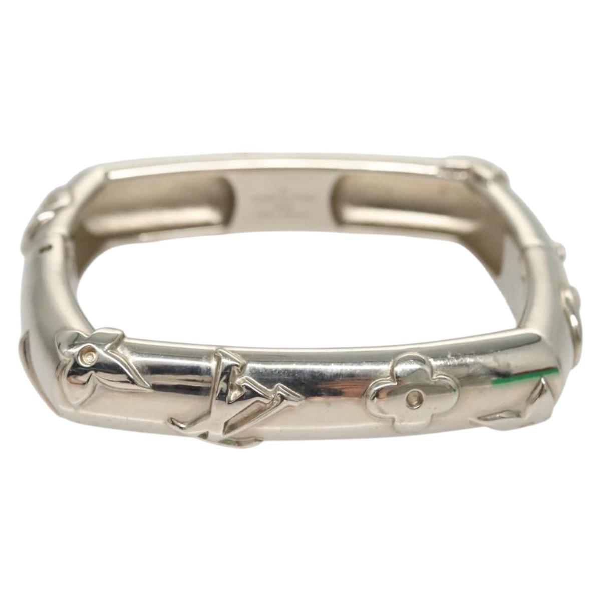 LOUIS VUITTON Bangle Bracelet Family metal Silver tone M63137 LV 121493