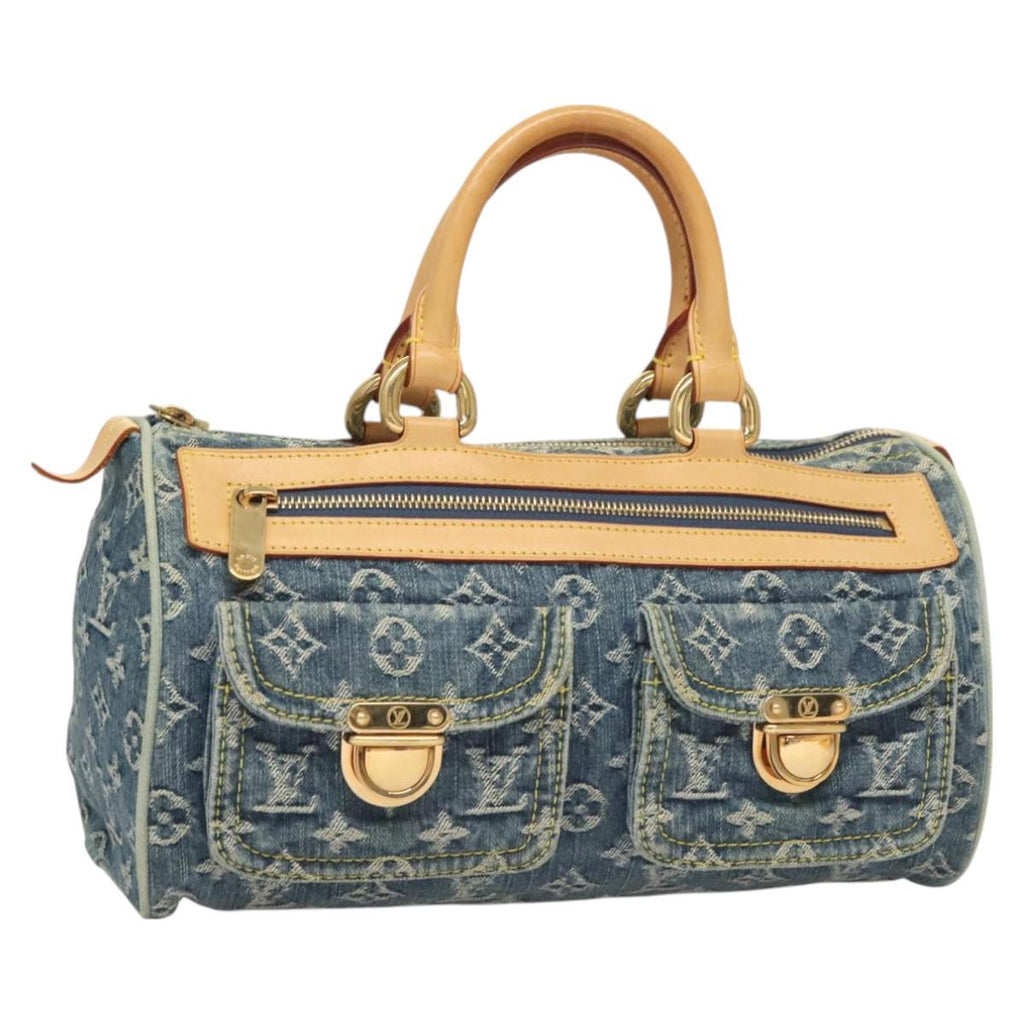 LOUIS VUITTON Monogram Denim Neo Speedy Hand Bag Blue M95019 LV 121503SV