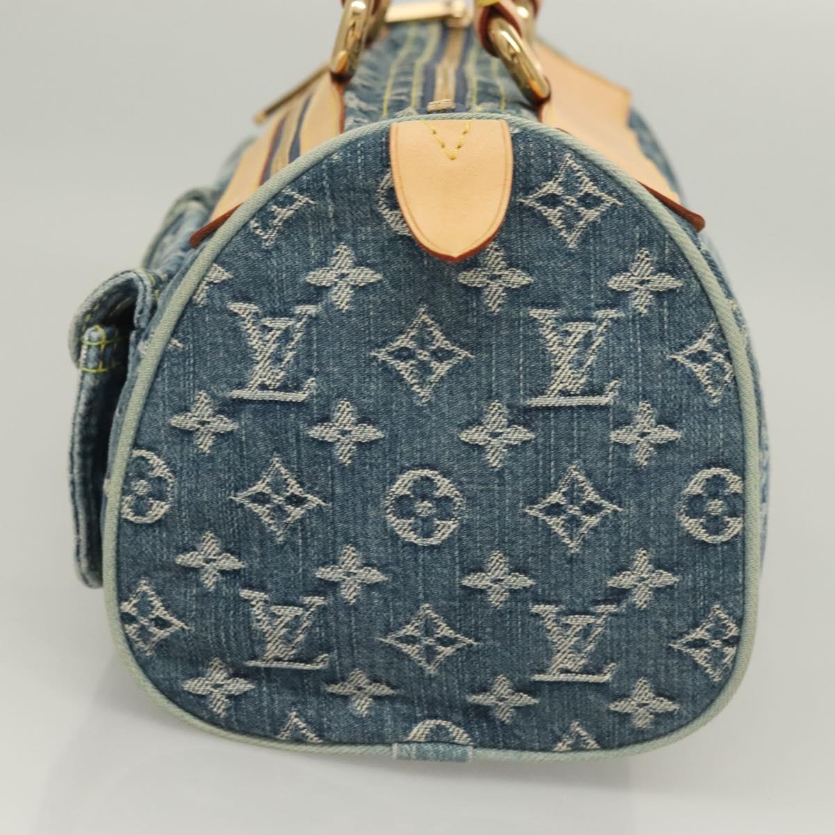 LOUIS VUITTON Monogram Denim Neo Speedy Hand Bag Blue M95019 LV 121503SV