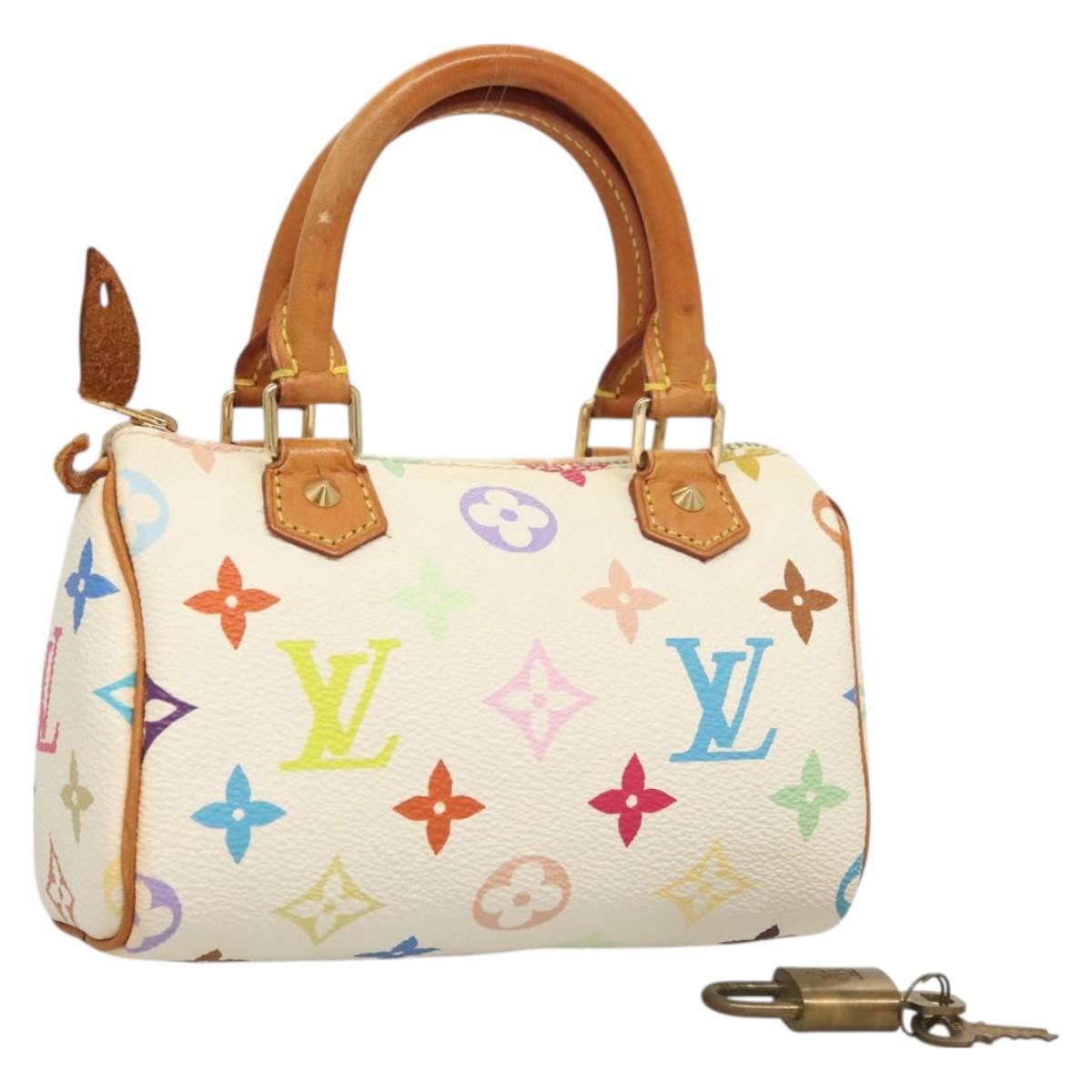 LOUIS VUITTON Monogram Multicolor Mini Speedy Bag White M92645 LV 121520V