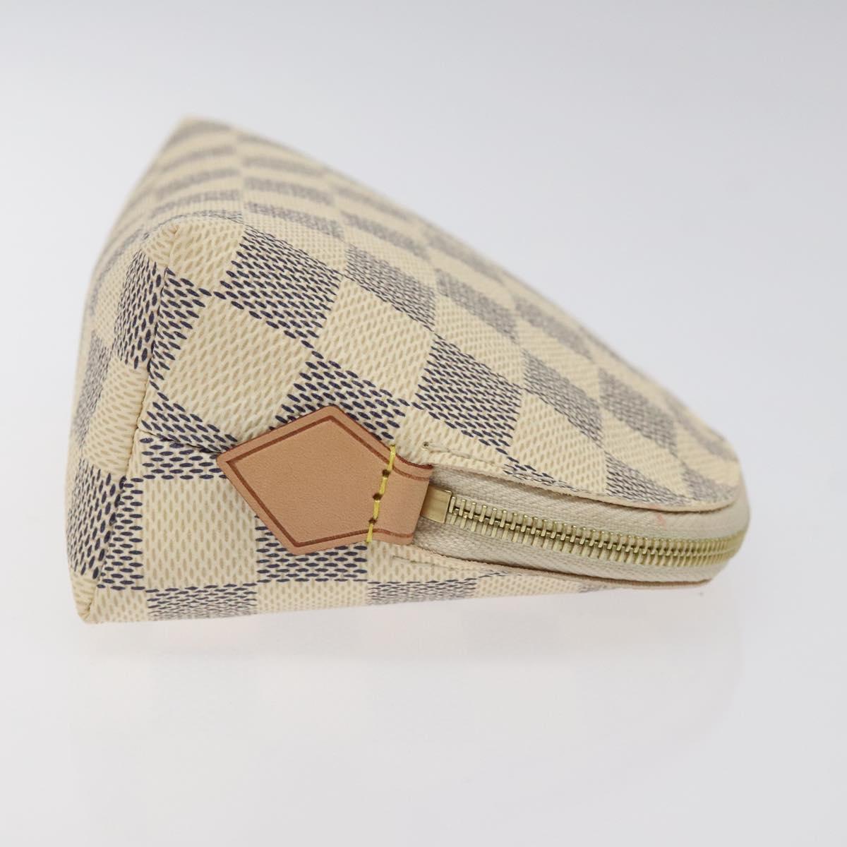 LOUIS VUITTON Damier Azur Pochette Cosmetic PM Pouch N60024 LV 121541