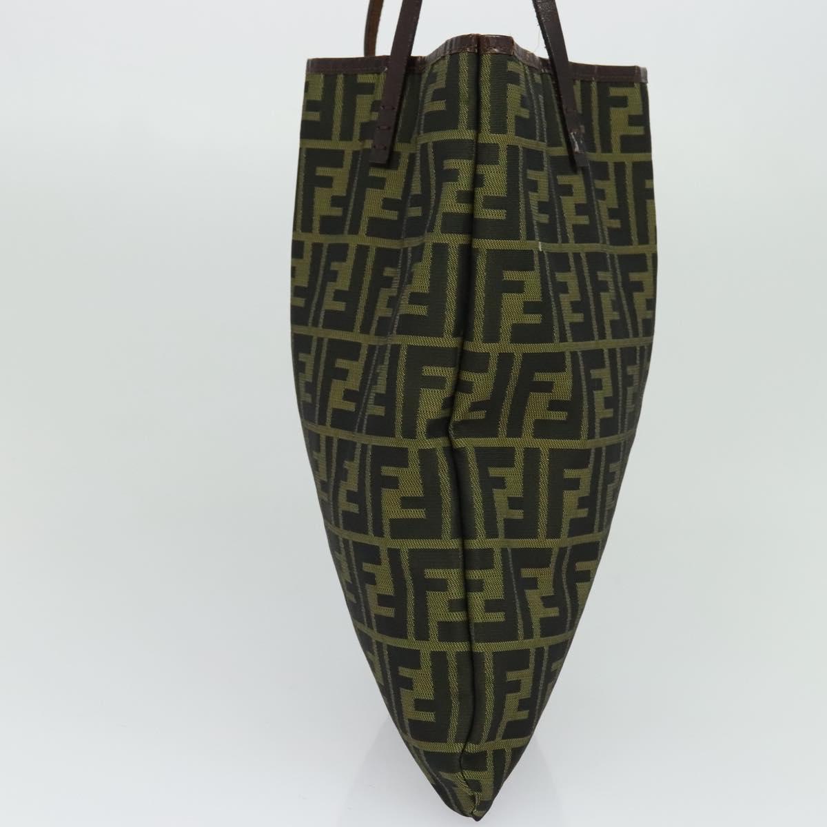 FENDI Zucca Canvas Tote Bag Black Brown 122111