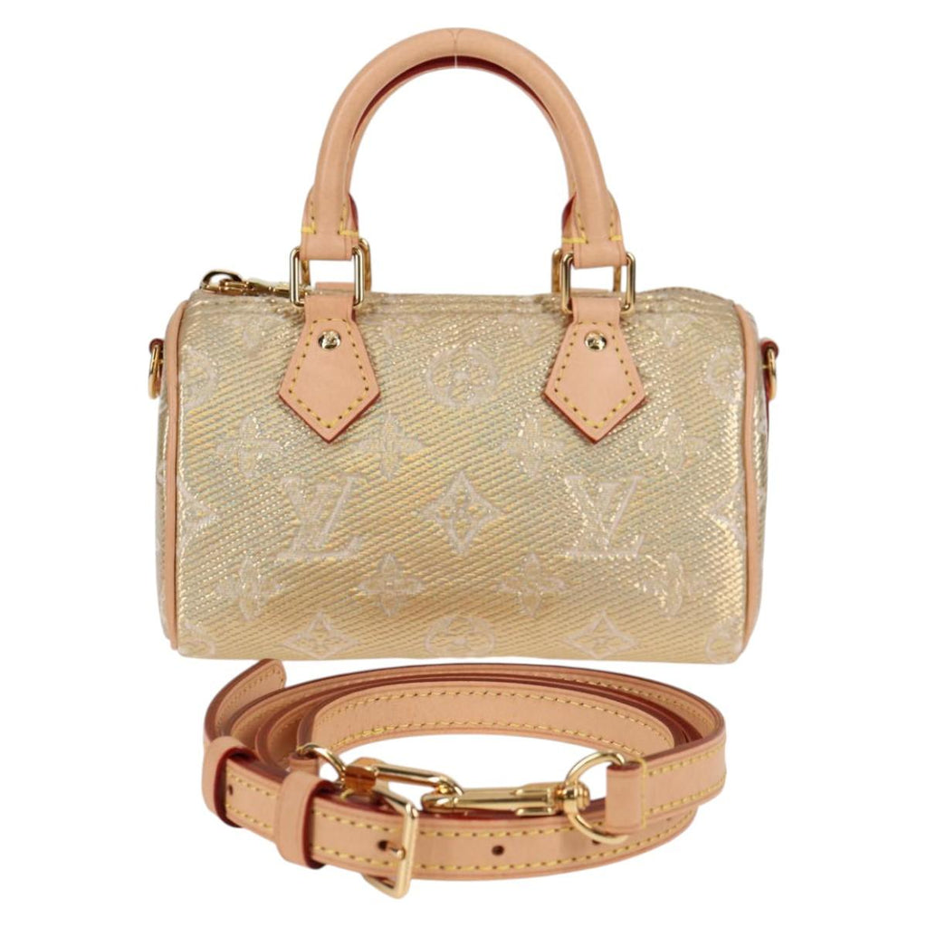 LOUIS VUITTON Monogram Laminated Jacquard Nano Speedy Bag M82242 122840SM