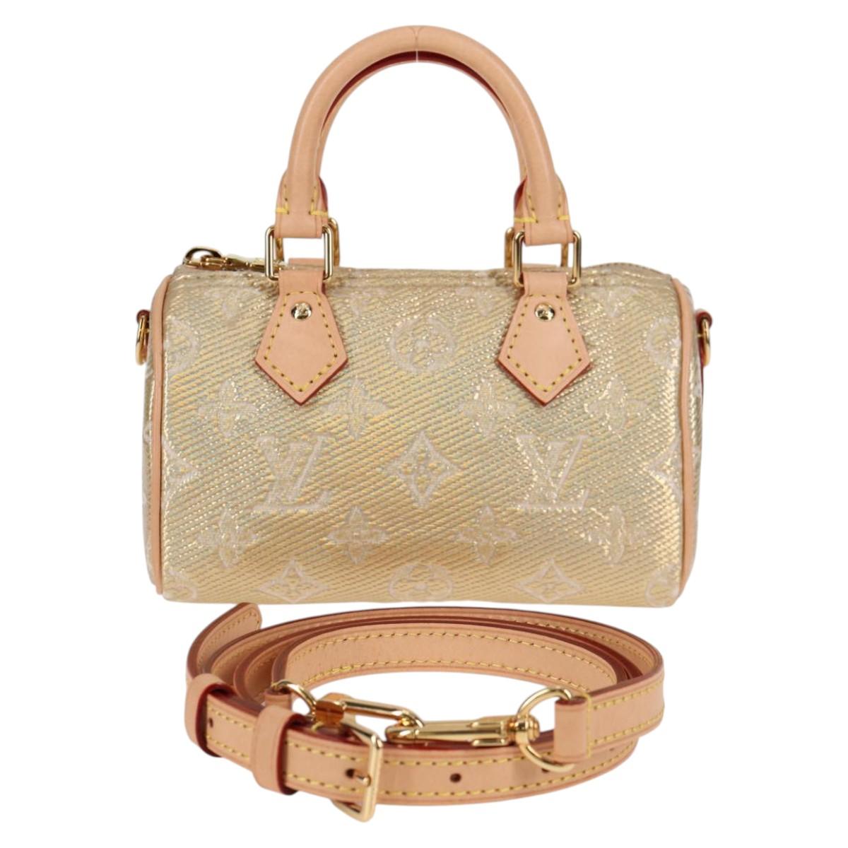 LOUIS VUITTON Monogram Laminated Jacquard Nano Speedy Bag M82242 122840SM