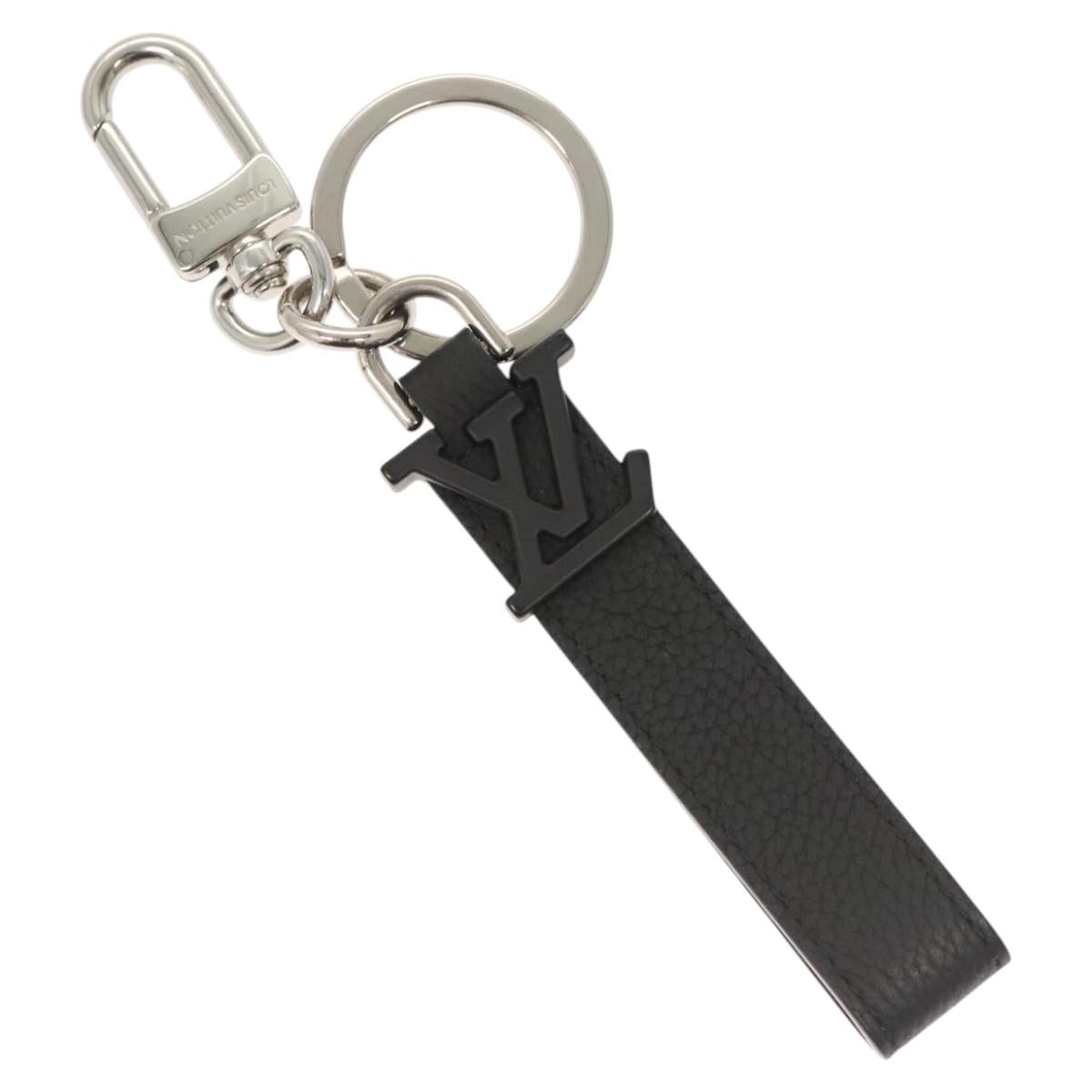 LOUIS VUITTON Dragon Nua Erogram Key Ring Leather Black M01194 LV 122857