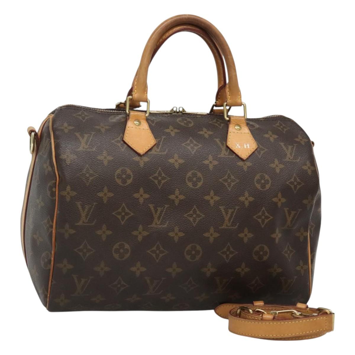 LOUIS VUITTON Monogram Speedy Bandouliere 30 Hand Bag M40391 LV 123001