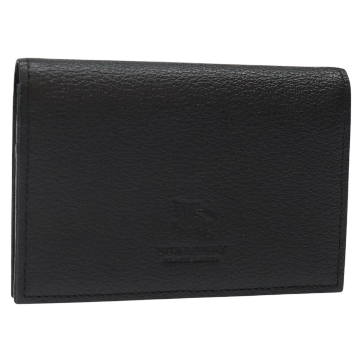 BURBERRY Card Case Leather Black 123072