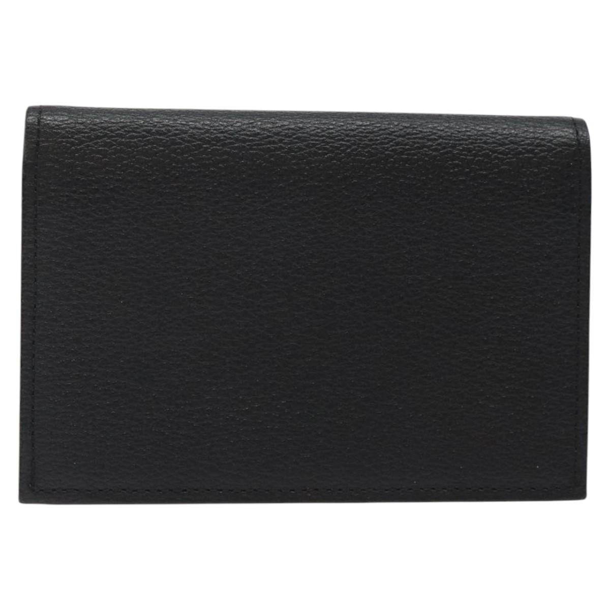 BURBERRY Card Case Leather Black 123072
