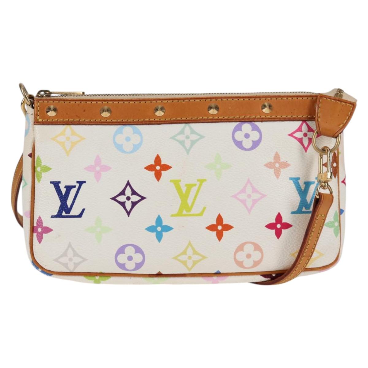 LOUIS VUITTON Multicolor Pochette Accessoires Pouch White M92649 123204V